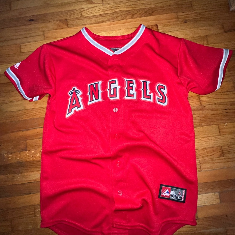 Majestic Red Angels Baseball Jersey